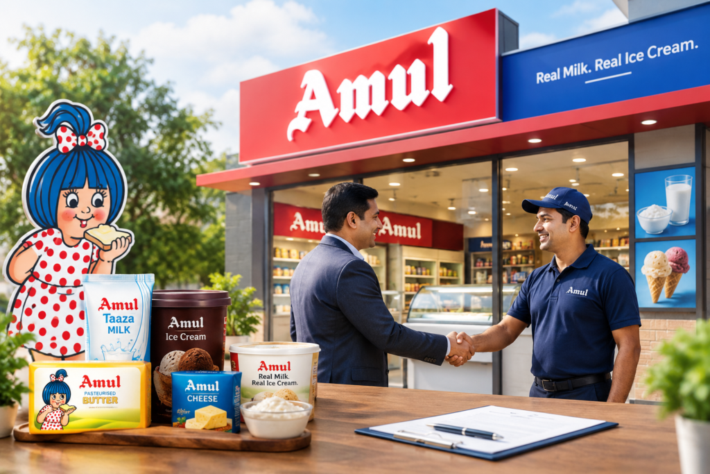 Amul Franchise Cost 2026: Parlour vs Ice Cream Outlet, Margins and How to Apply